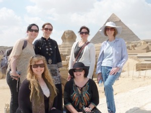Group at pyramids. 